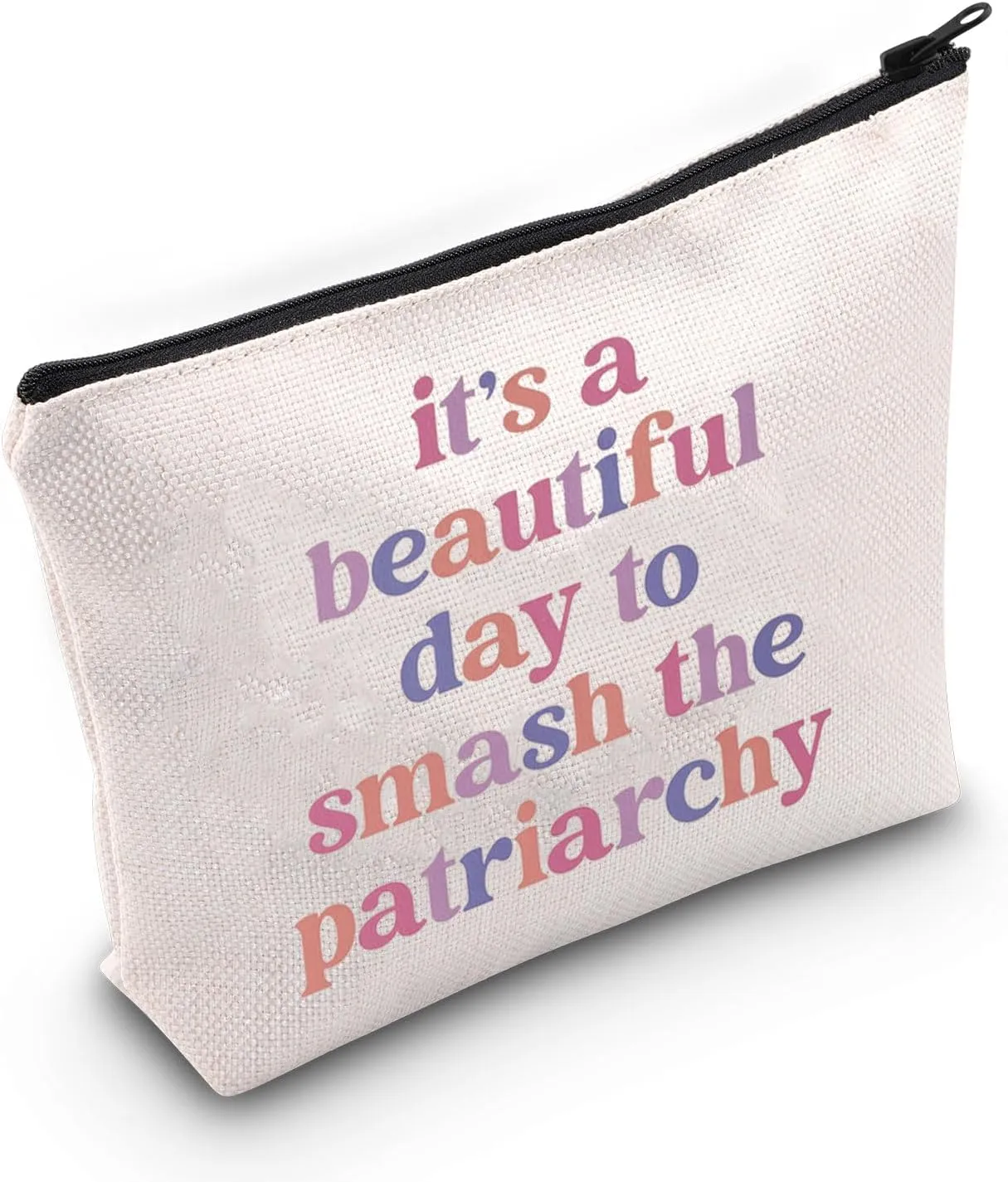 TGBJE Feminist Gift Feminism Girl Power Makeup Bag Equality Gift It's A Beautiful Day To Smash The Patriarchy Zipper Pouch (Smash Patriarchy bag)