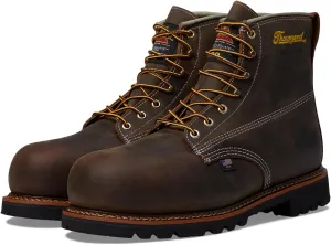 Thorogood American Heritage 6 Leather Waterproof Insulated Work Shoes for Men with Composite Shank Nano Safety Toe Oil and Slip-Resistant Outsole, Size 7 Wide