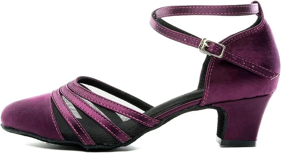 TINRYMX Women Latin Dance Shoes Closed Toe Salsa Tango Performance Party Ballroom Dance Shoes,Model-YCL117/L189