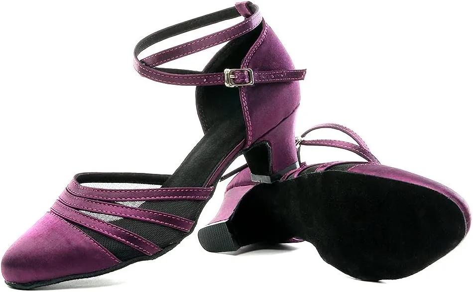TINRYMX Women Latin Dance Shoes Closed Toe Salsa Tango Performance Party Ballroom Dance Shoes,Model-YCL117/L189