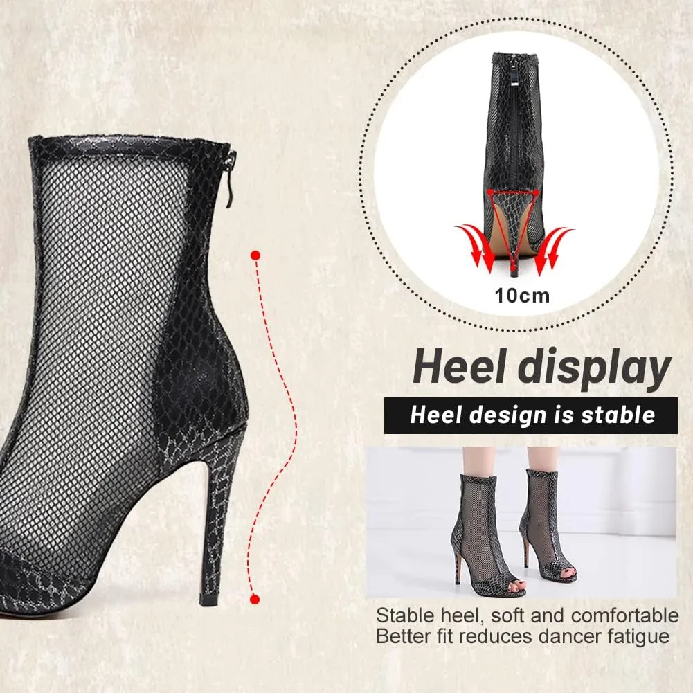 TINRYMX Womens Latin Dance Shoes Open Toe Professional Ballroom Salsa Tango Dance Shoes,Model-YCL526