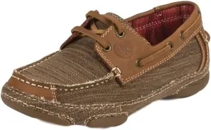 Tony Lama Women's Straw 3R Casuals Canvas and Leather Shoes - Rr3028l