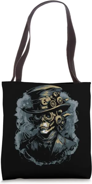 Trust Me, Doctor black letter Plague Doctor Steampunk Style Tote Bag