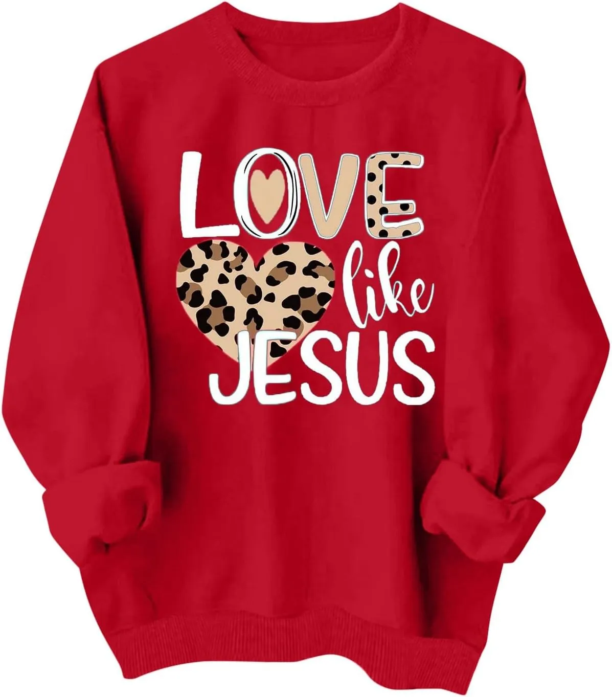 Valentines Sweatshirts for Women Crewneck Pullovers Love Heart Graphic Sweater Cute Sweatshirt Long Sleeve Tops