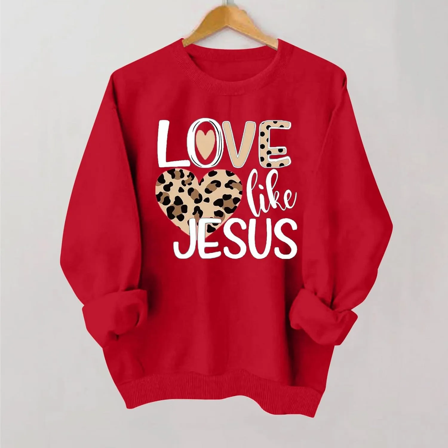 Valentines Sweatshirts for Women Crewneck Pullovers Love Heart Graphic Sweater Cute Sweatshirt Long Sleeve Tops