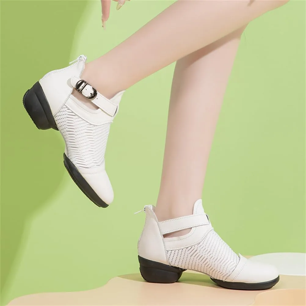 VEACAM Walking Dance Shoes for Women, Slip on Shoes Arch Support Jazz Shoes Lightweight Split Sole Beginner Ballroom Dancing Sneakers