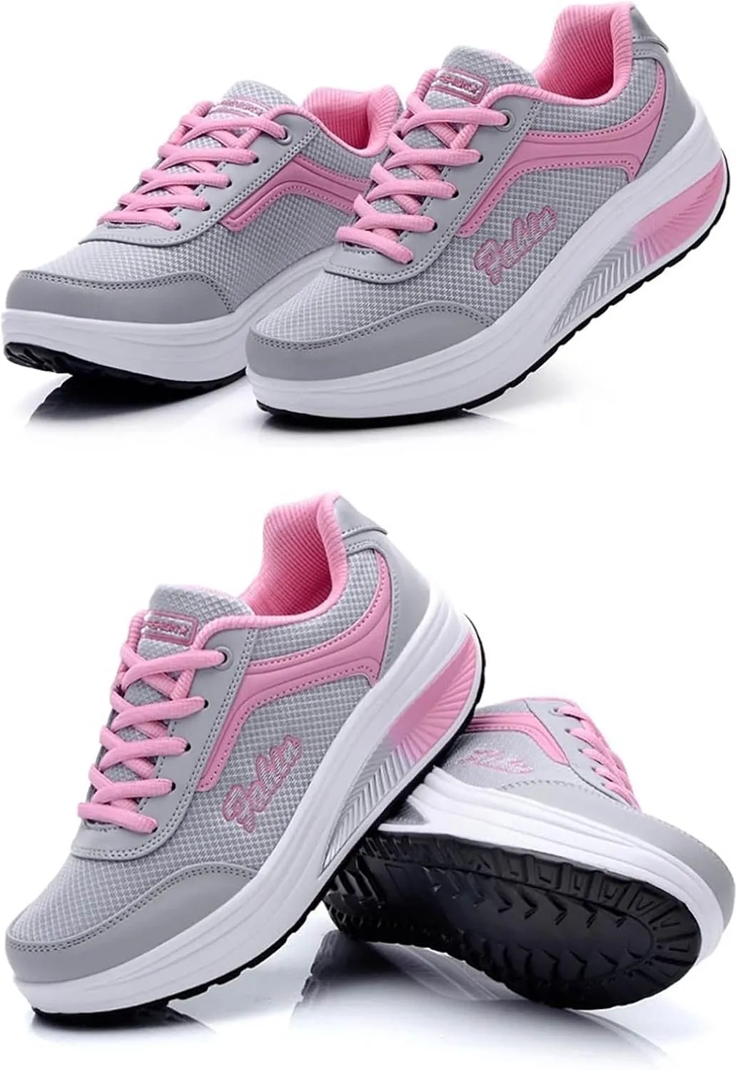 Walking Shoes Women Soft Comfy Running Shoe Fashion Lace up Sneakers Casual Lightweight Tennis Sneaker