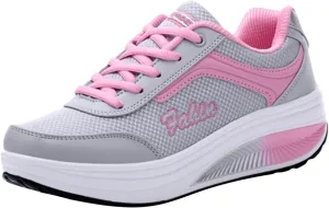 Walking Shoes Women Soft Comfy Running Shoe Fashion Lace up Sneakers Casual Lightweight Tennis Sneaker