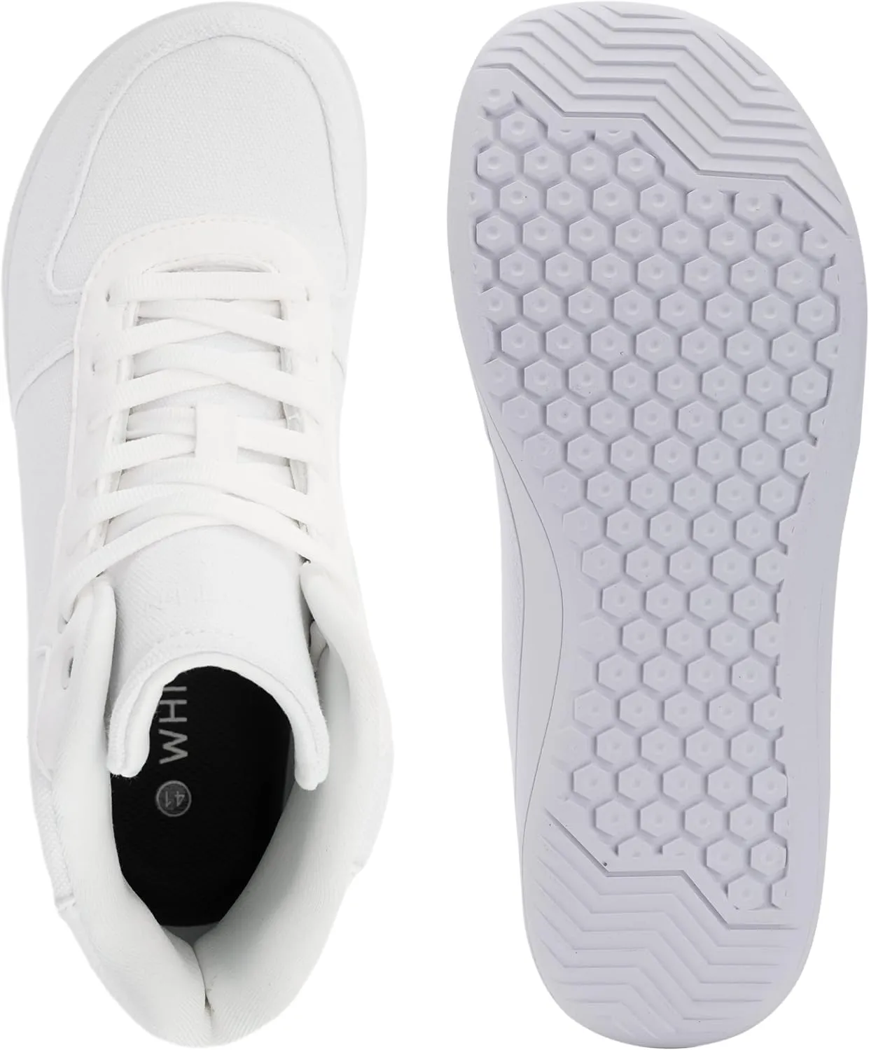 WHITIN Men's Canvas Minimalist Barefoot Shoes   Wide Toe Box   Zero Drop