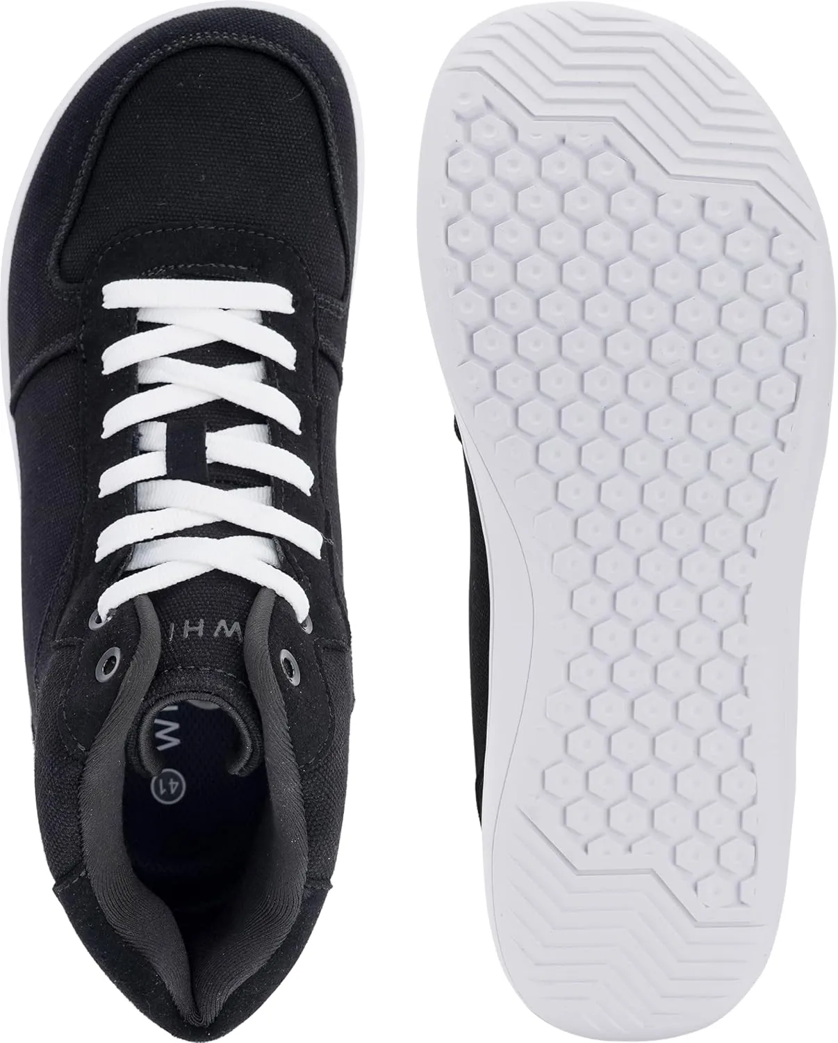 WHITIN Men's Canvas Minimalist Barefoot Shoes   Wide Toe Box   Zero Drop