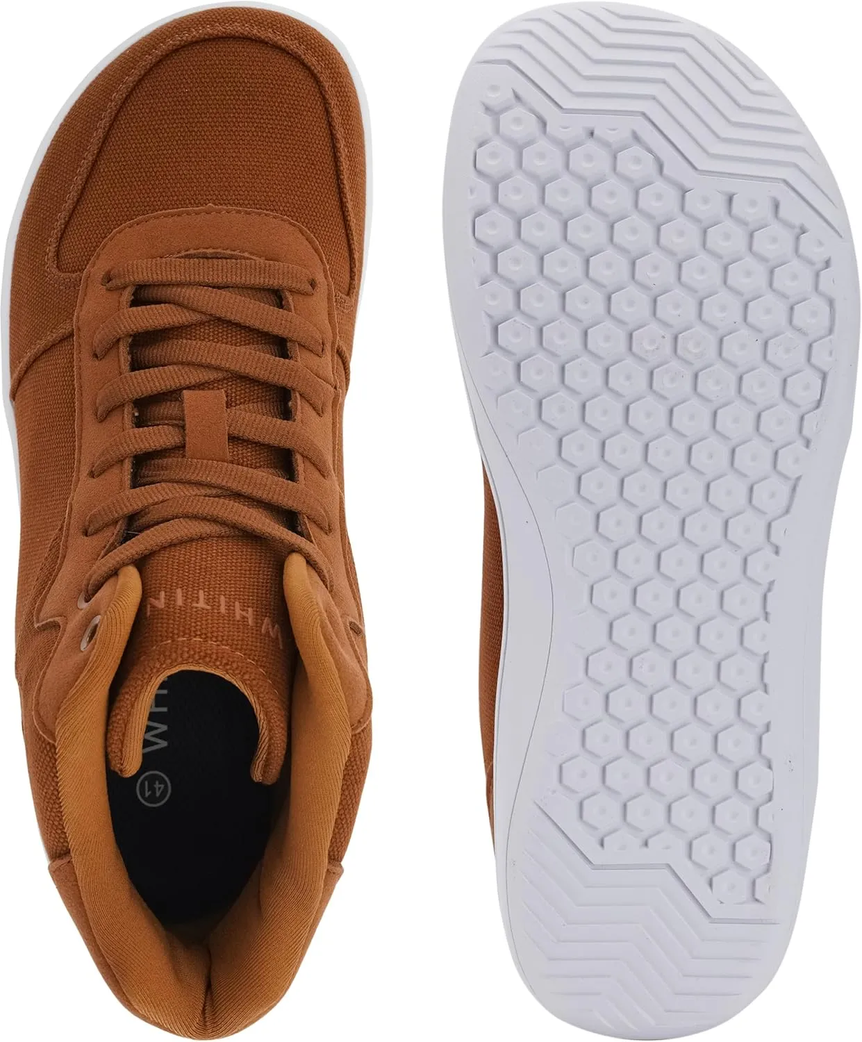 WHITIN Men's Canvas Minimalist Barefoot Shoes   Wide Toe Box   Zero Drop