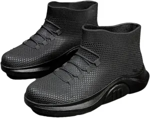 Wjnvfioo Men's Rubber Boots Couples Casual Sports Ankle Rain Shoes Waterproof Galoshes Fishing Work Safety Rain Boots