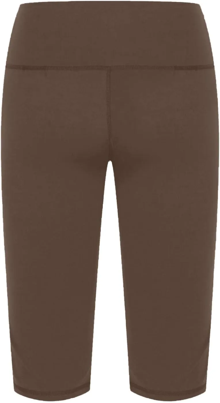Womens Capri Leggings, Women's Casual Knee Length Capris Workout Summer High Waist Yoga Pants Soft Solid Short Leggings