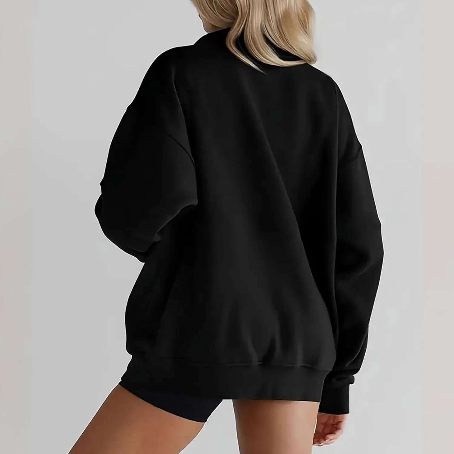 Womens Half Zip Sweatshirts Quarter Zip Up Hoodies Trendy Cute Pullover Tops Fall Outfits Winter Clothes 2024