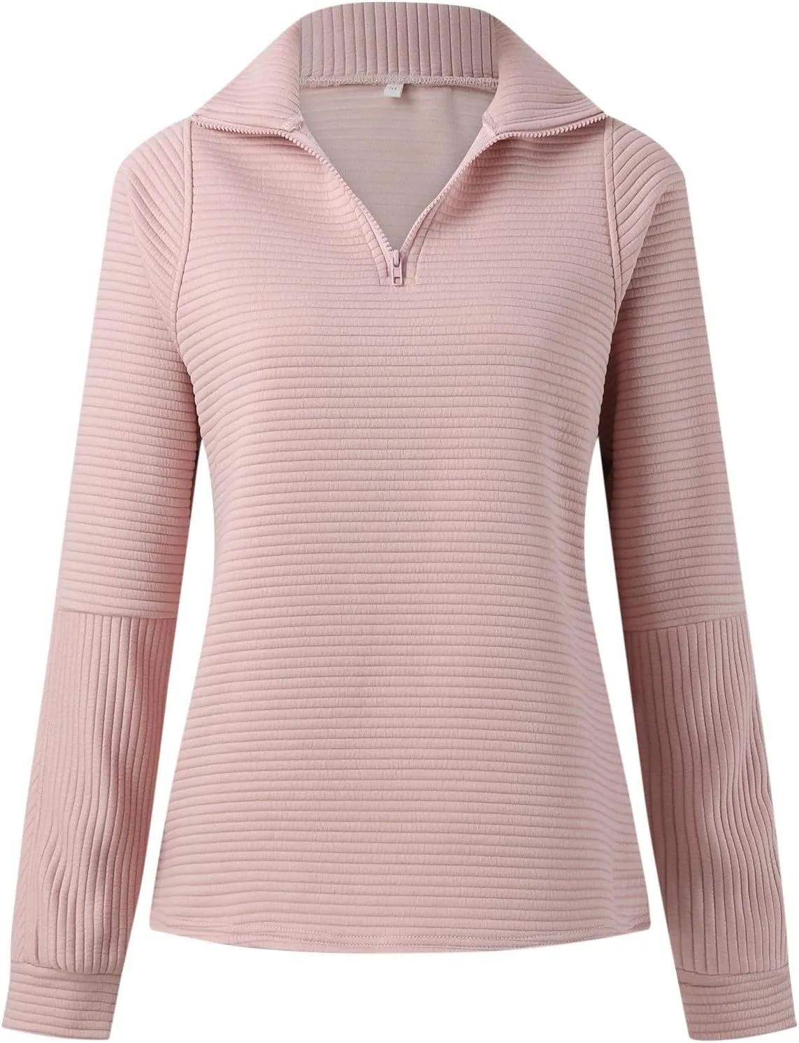 Womens Half Zip Up Winter Fall Long Sleeve Sweatshirts Fashion Comfort Trendy Quarter Zipper Collared Tops Thin 2025
