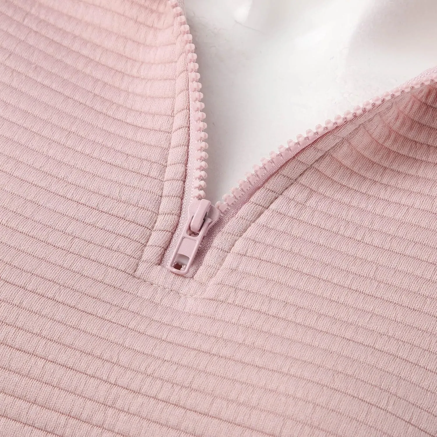 Womens Half Zip Up Winter Fall Long Sleeve Sweatshirts Fashion Comfort Trendy Quarter Zipper Collared Tops Thin 2025