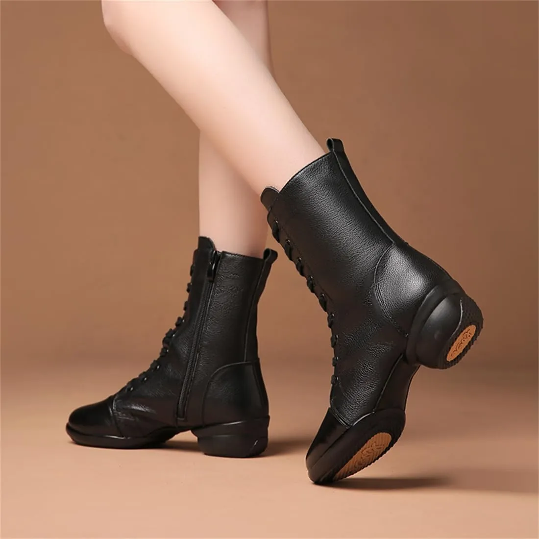Women's Jazz Shoes Fashion Winter Warm Dancing Sneakers Ladies High Top Split Sole Modern Dance Shoes