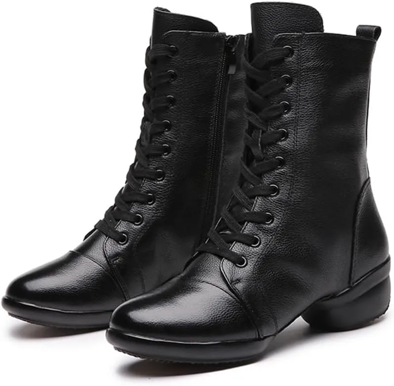 Women's Jazz Shoes Fashion Winter Warm Dancing Sneakers Ladies High Top Split Sole Modern Dance Shoes