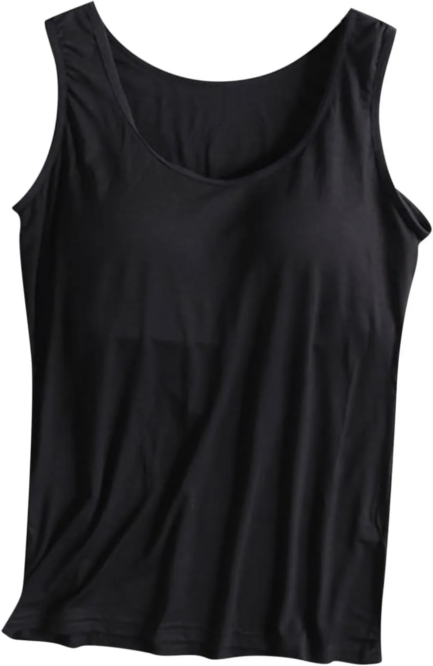 Womens Tank Tops with Built in Bra Padded Sleeveless Shirts Workout Yoga Tank Tops 2025 Trendy Athletic Tank Tops