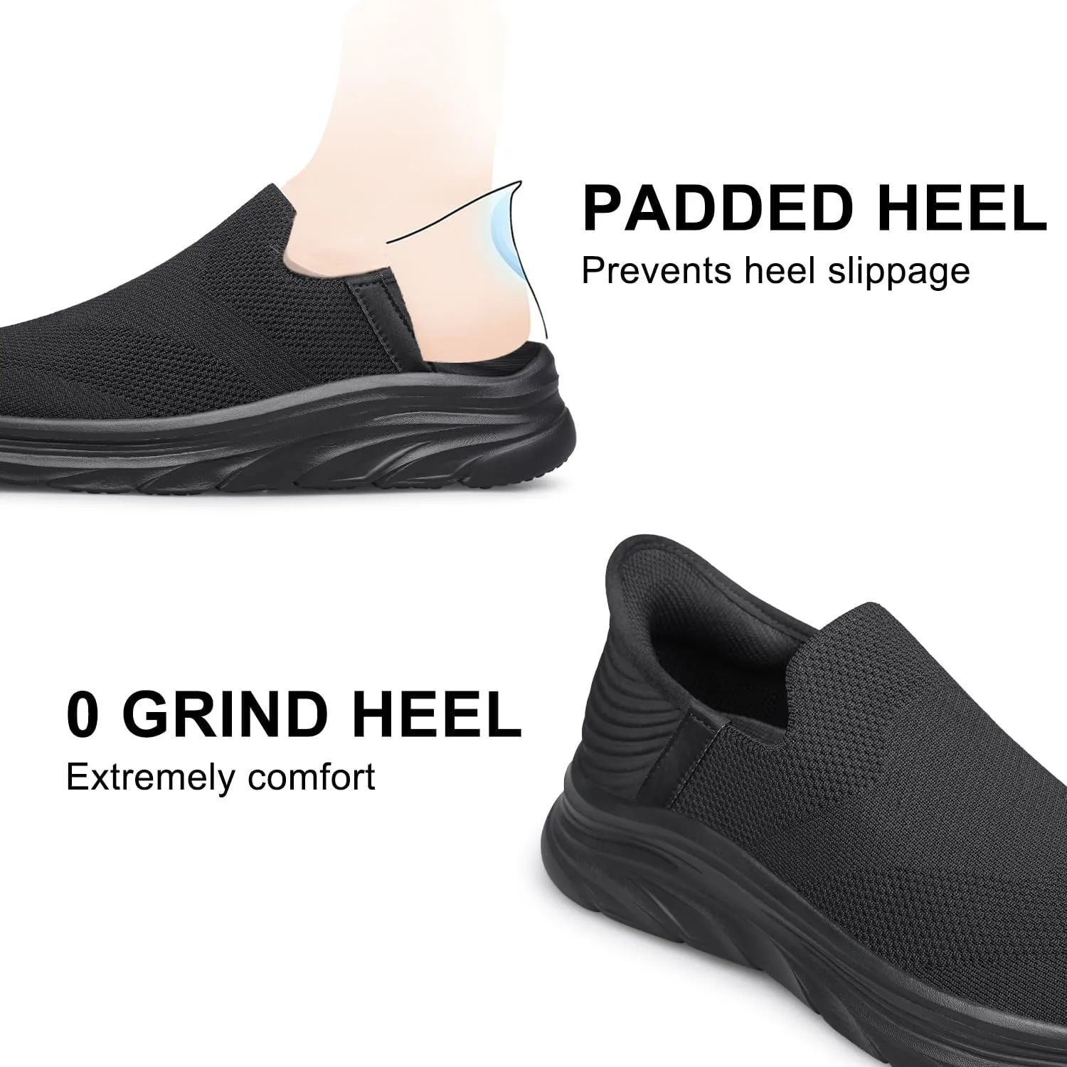 Women's Walking Shoes Hands Free Slip On Sneakers Comfort Lightweight Non Slip Workout Gym Nurse Shoes