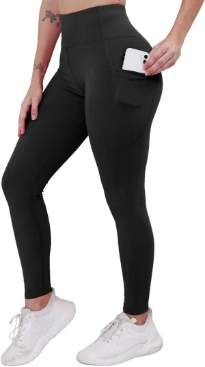 Workout Leggings with Pockets for Women Buttery Soft Elastic Compression Leggings High Waist Running Yoga Pants