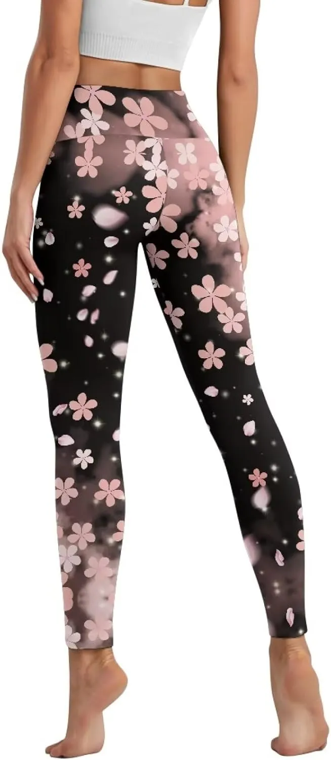 Xhuibop Leggings with Pockets for Women High Waisted Yoga Pants Comfortable Yoga Leggings Seamless Workout Pants