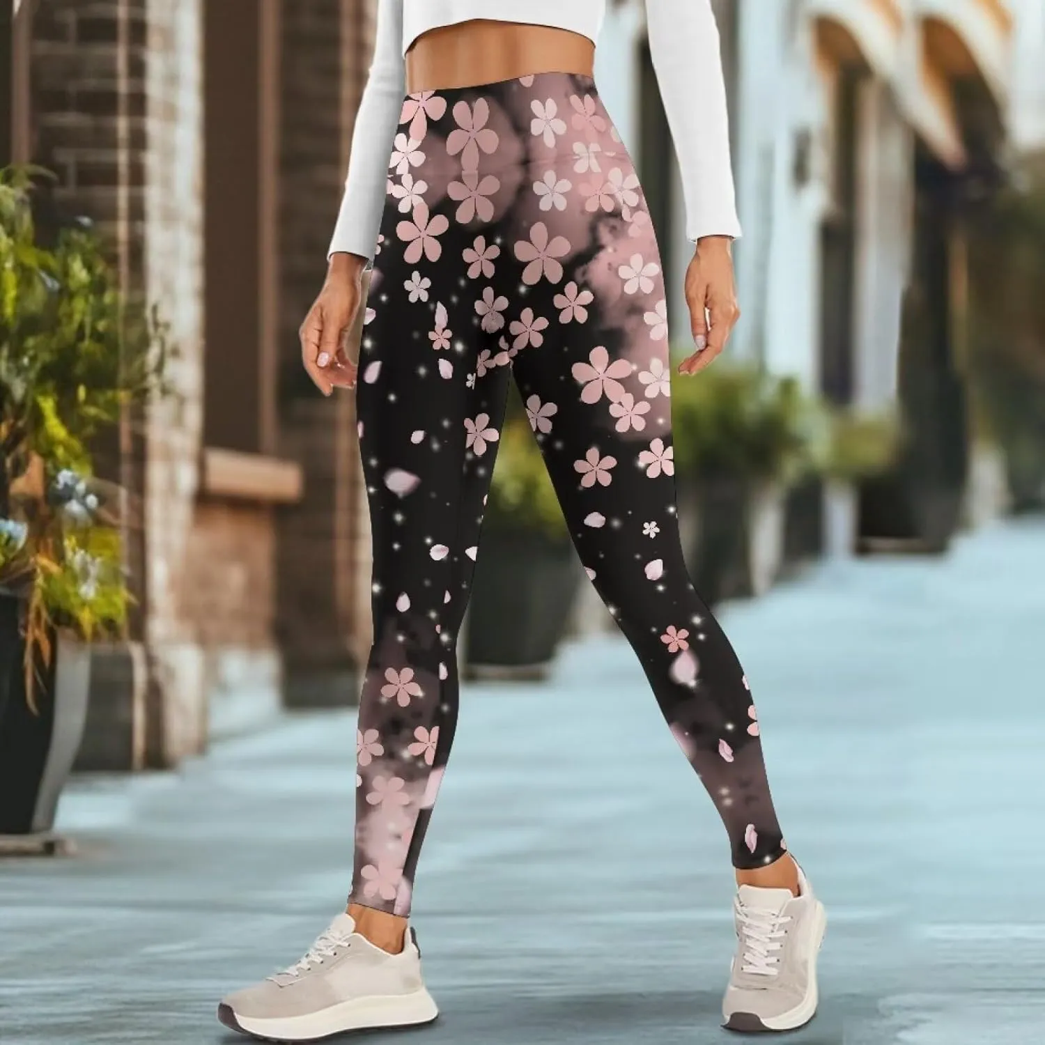 Xhuibop Leggings with Pockets for Women High Waisted Yoga Pants Comfortable Yoga Leggings Seamless Workout Pants