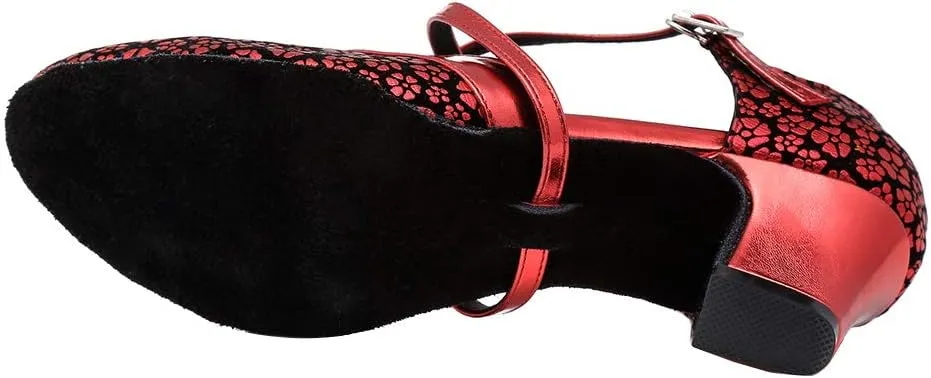 YKXLM Closed Toe Ballroom Dance Shoes Women Cross Ankle Strap Latin Modern Dance Shoes,Modle YCL320