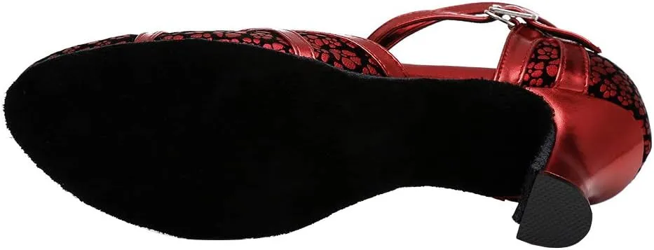 YKXLM Professional Latin Dance Shoes for Women Closed Toe Ballroom Character Practice Dance Shoes,Modle YCL323