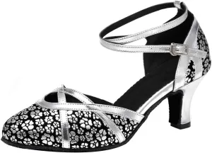 YKXLM Professional Latin Dance Shoes for Women Closed Toe Ballroom Character Practice Dance Shoes,Modle YCL323