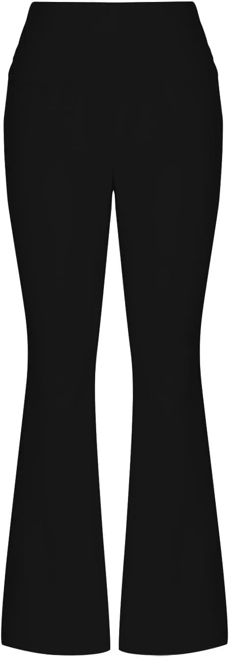Yoga Flare Leggings Womens High Waisted Pants Stretch Butt Lift Leggings Bell Bottom Pant Running Trouser with Pocket